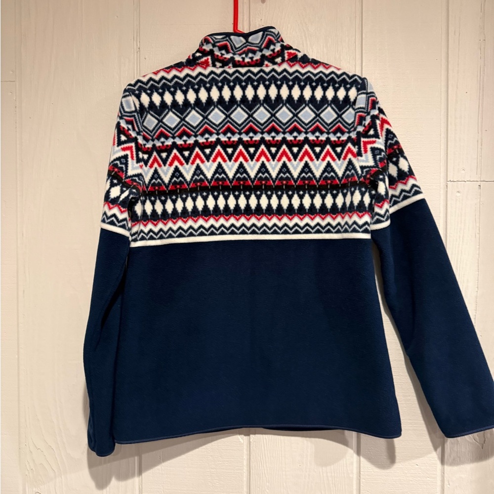 **Not for Sale**Talbots Multicolor Geometric Fleece Jacket - Picture 6 of 6